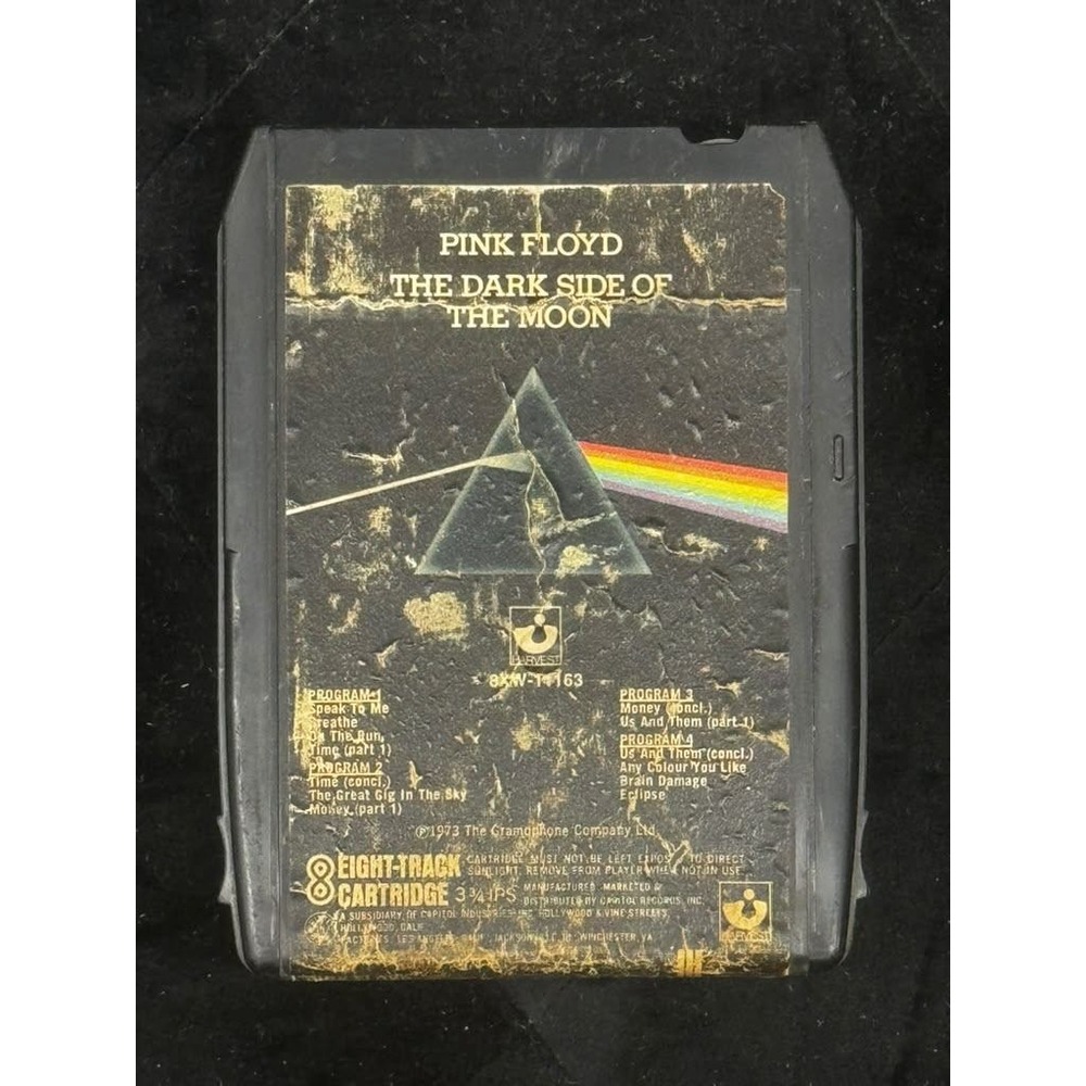 Pink Floyd The Dark Side of the Moon 8-Track Tape Harvest 8XW-11163 Vintage 1973